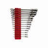 Tekton Flex Head 12-Point Ratcheting Combination Wrench Set with Modular Organizer, 14-Piece, 6-19 mm WRC95302